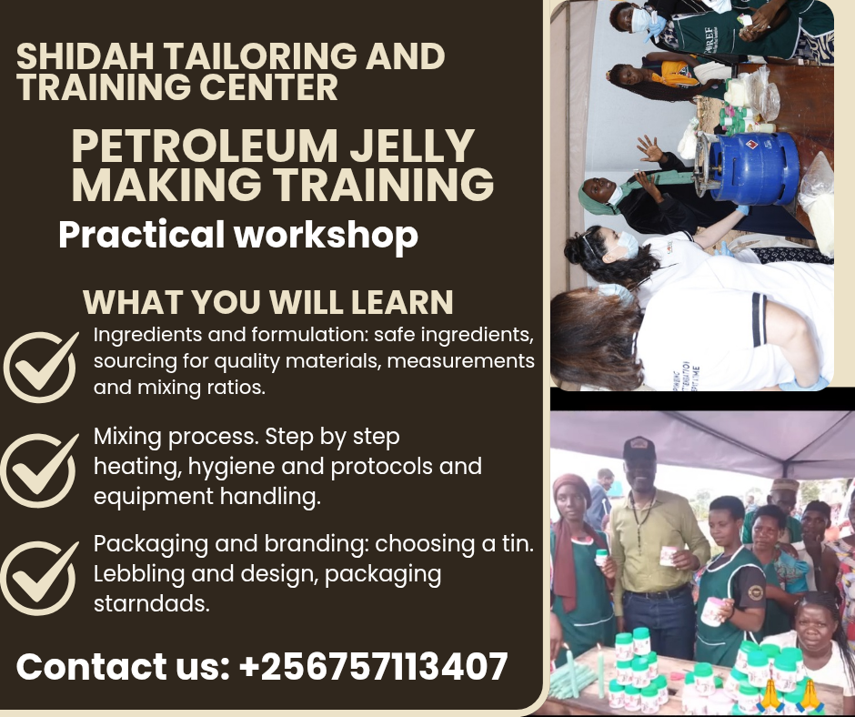 petroleum jelly making training.
hands on training. practical workshop
