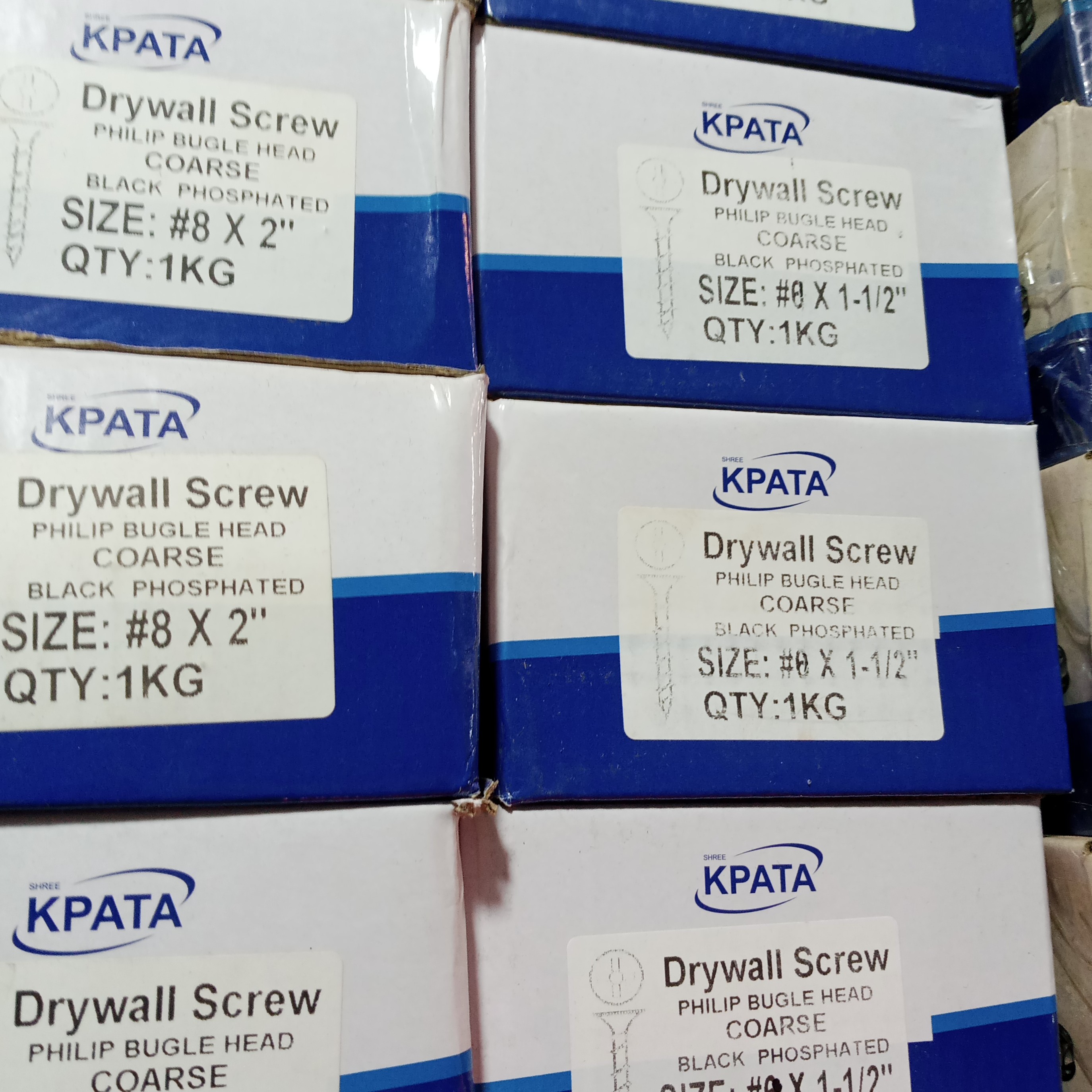 black screws all sizes pkt