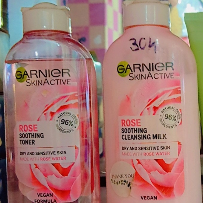 Garnier toner and cleansing milk