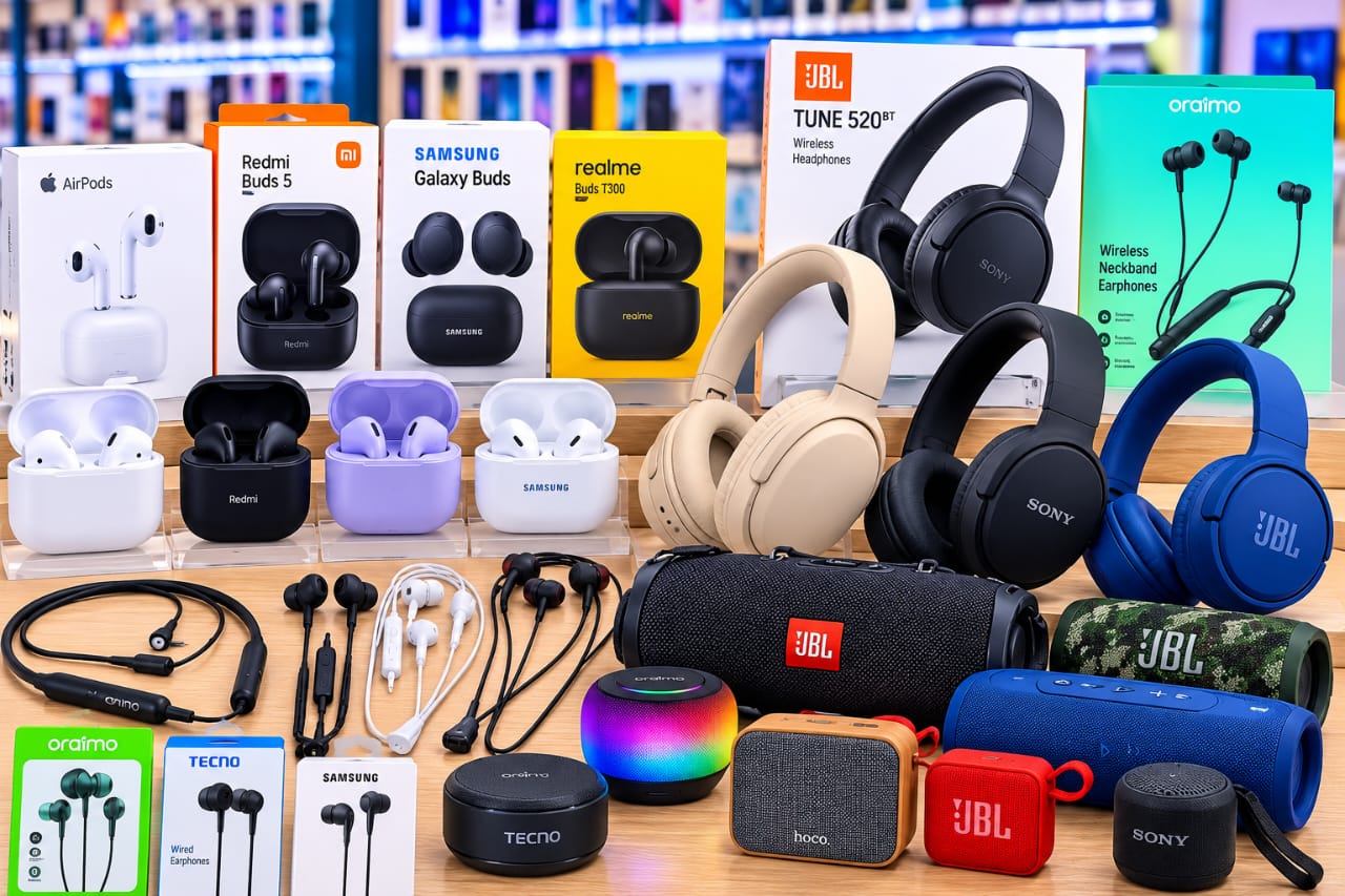 EARPHONES, HEADPHONES AND SPEAKERS