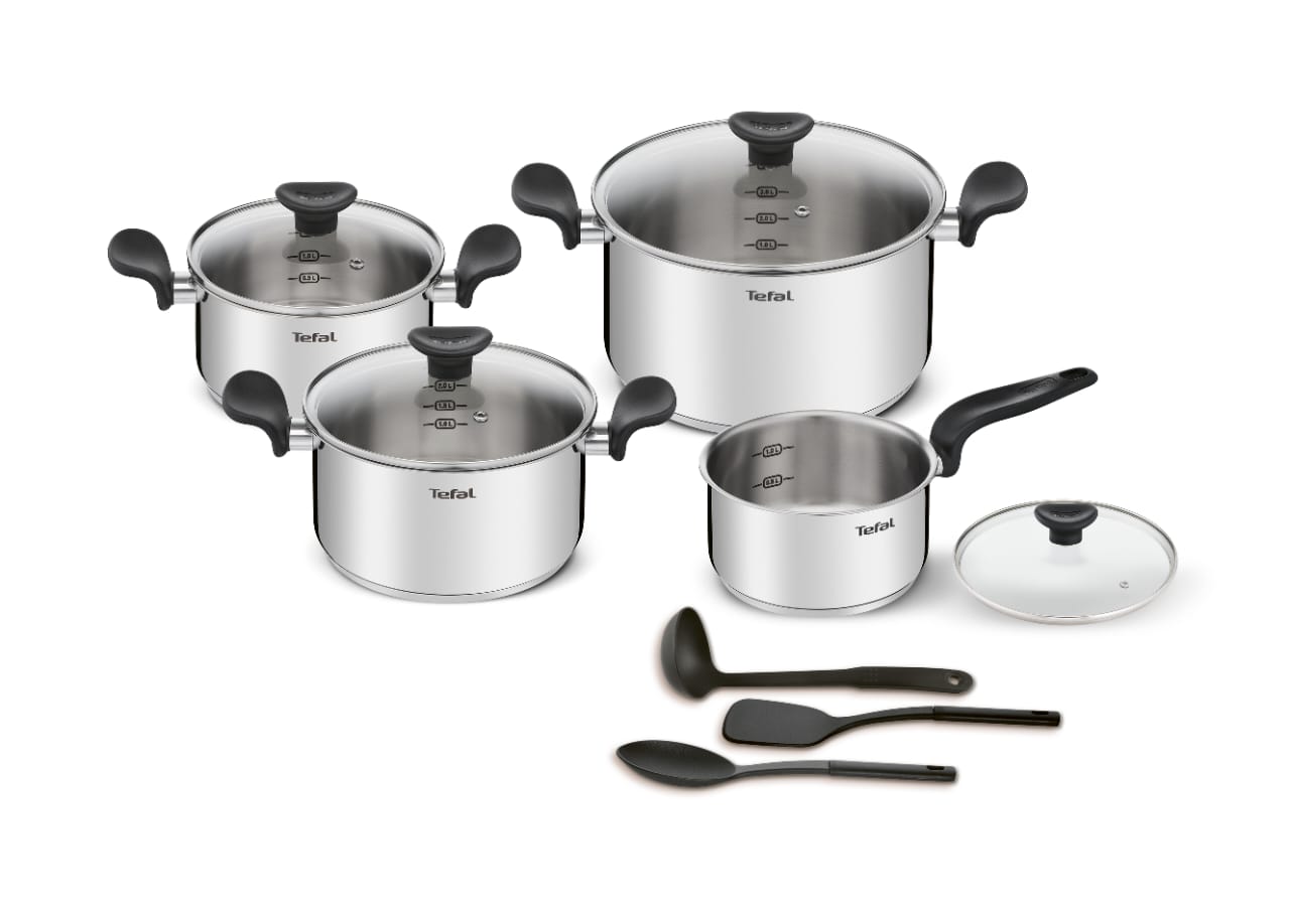TEFAL 11pcs Stainless steel primary induction cooking set