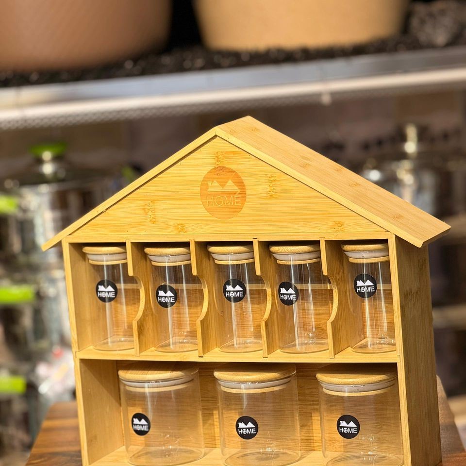 Aesthetic house spice rack set