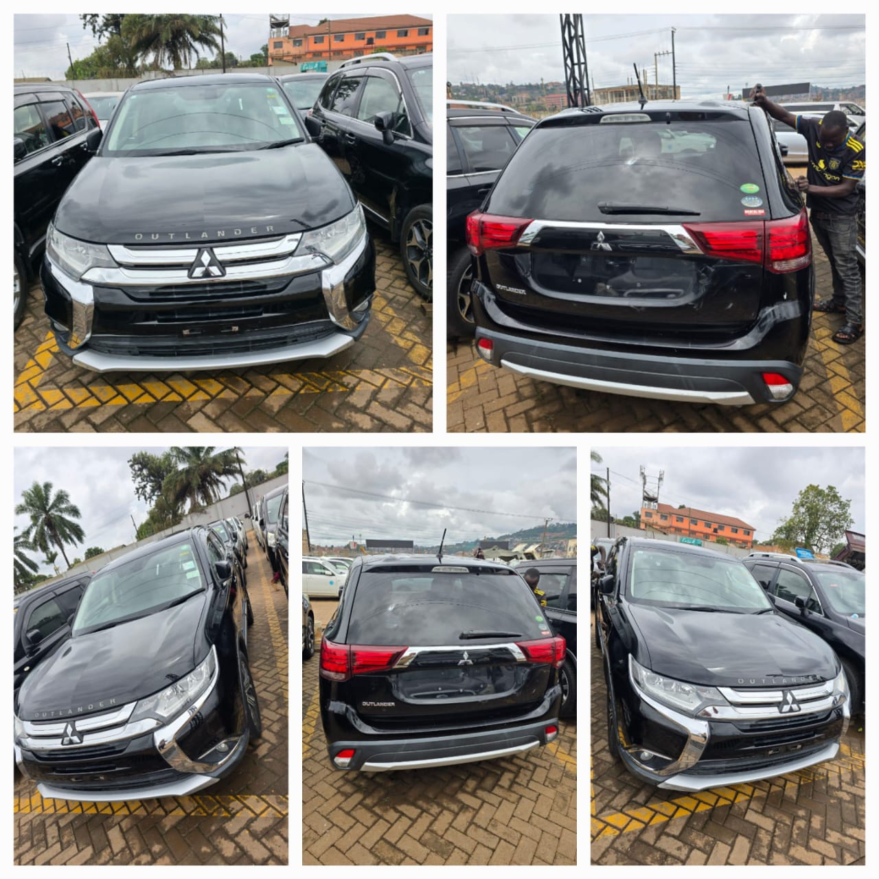 Mitsubishi outlander 2017modle is 7-seater 3rd generation,SUV with baton of 4wheel drive petrol, automatic transmission black color