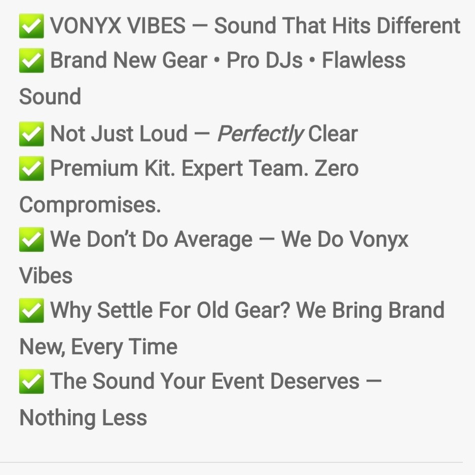 All about Vonyx