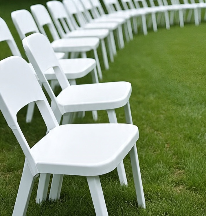 Plastic chair for hire.per day=discount basing on the amount to get hired