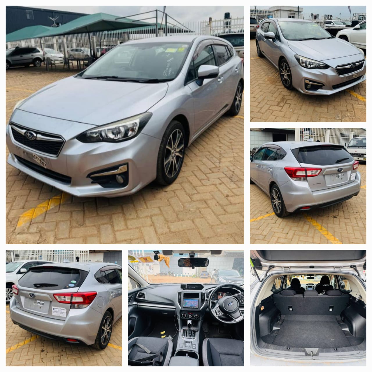 Subaru Impreza 2017modle sliver color black interior, petrol engine 2.0L,CVT transmission.
