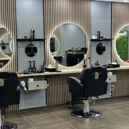 Modern saloon interior designing.